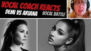 Vocal Coach Reacts to Demi Vs Ariana VOCAL BATTLE 2018