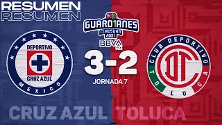 Resumen y goles | Cruz Azul 3-2 Toluca | Torneo Guard1anes 2021 BBVA MX J7 | TUDN