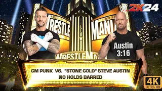 WWE 2K24 - CM Punk vs. "Stone Cold" Steve Austin - No Holds Barred Match: WrestleMania 39