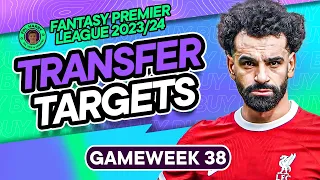 MY FPL GW38 TRANSFER TARGETS | Best One Week Punts! 🤡 | Fantasy Premier League 2023/24