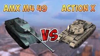 НА ЗАБИВ#28 | Чей лоб КРЕПЧЕ | AMX M4 mle. 49  или Action X | WoT Blitz | Zlobina Liza