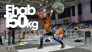 Mohamed Ehab (Egypt) 150kg Power Clean & Jerk Almaty Training Hall HD 60P