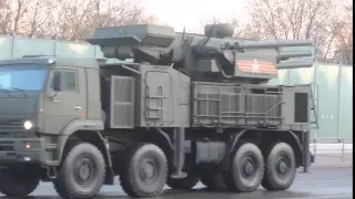 Moscow military equipment to the rehearsal of the Parade on May 9