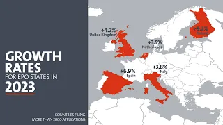 EPO Patent Index 2023: Growth rates for EPO states