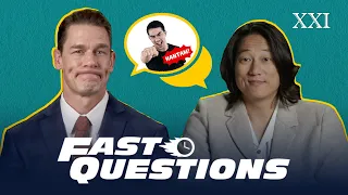 YANG DISUKA DARI INDONESIA? JOE TASLIM! | F9 Casts Answer Fast Questions - John Cena & Sung Kang