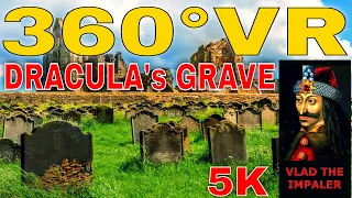 360° VR Dracula's Secret Grave Ruins Walking Tour in Targoviste Romania 5K 3D Virtual Reality HD 4K