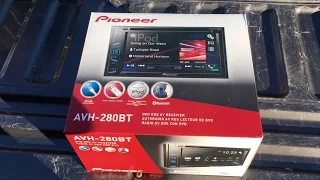 Pioneer AVH-280BT Double Din Bluetooth Radio Unboxing