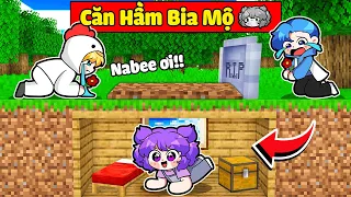 NABEE THỬ THÁCH 24H XÂY CĂN HẦM BIA MỘ SIÊU BÍ MẬT KHIẾN TÔ GÀ KHÓC NGẤT TRONG MINECRAFT 🤣🤫