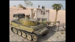 dioramas WWII, 1:48 scale (british Sherman, Tiger I and figures by Tamiya, FW by Italery)