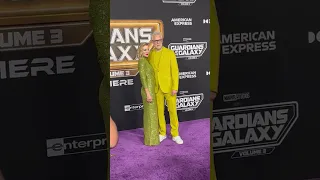 James Gunn with his wife Jennifer Holland at the world premiere of his #GotGVol3 #viral #marvel