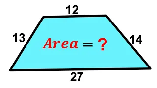 Calculate area of the Blue Shaded Trapezoid | Trapezoid | (Trapezium) | #math #maths | #geometry