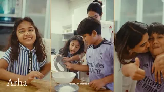 Allu Arjun Kids Arha and Ayaan Making Cake Along With Mother Sneha Reddy