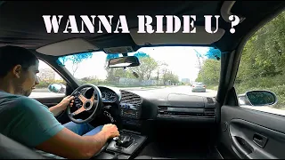 BMW 320i E36 Coupe 150 HP Manual | Passenger POV City Driving | Aggressive moments | Loud