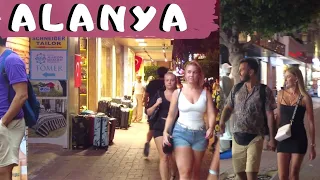 alanya night street tour 2022 ! alanya antalya walking tour turkey holiday ! turkey travel