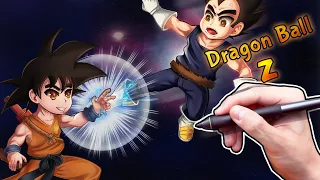 Goku Vs Vegeta - Timelapse Drawing Video