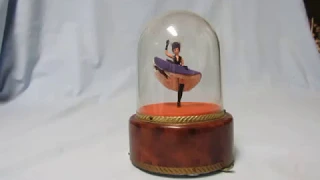 Reuge Music Box French Cancan Dancer under dome Musical animated automata