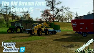 The Old Stream Farm Episode 15| bale collection | feeding animals | FS22 | Timelapse |