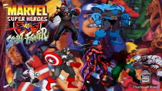 How to select secret characters in marvel superheroes vs streetfighter