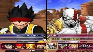 Vegeta Kurama VS Kratos Dragon ball budokai tenkaichi 3 mod!!