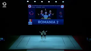 Teodora CUCU, David GAVRILOVICI & Daniel TAVOC (ROU) - 2021 Aerobics European silver medal, trios