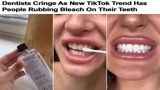 r/Cringetopia | TikTokers Pour Bleach On Their Teeth In New Trend