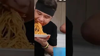 Matt Stonie Has A Spaghetti Eat-Off With His Friend Part 2 (Whoever Loses Shaves Head)