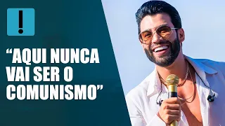 Cantor Gusttavo Lima fala em "Deus, pátria e família"