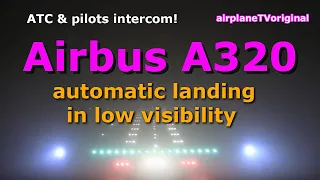 Airbus A320 pilots' view ILS Approach CAT III LOWW-VIE in bad weather
