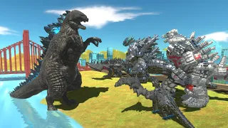GODZILLA VS MECHAGODZILLA - COMPILATION - Animal revolt Battle Simulator