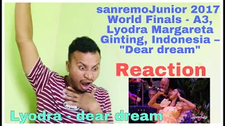 Lyodra - dear dream  World Finals REACTION