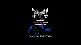 Mayhem - De Mysteriis Dom Sathanas - Lyrics / Subtitulos en español (Nwobhm) Traducida