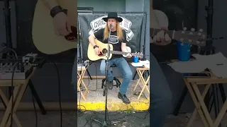 "Juke Box Hero" (Foreigner cover) live bike night jam - CHARLIE BONNET III aka CB3 - acoustic rock