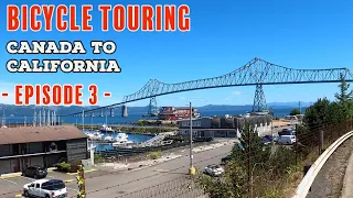 Bicycle Touring - Ep.3 Pacific Coast. Onward through Coastal Washington and into Oregon.