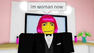 Pretending To Be a Girl In Roblox Be Like...