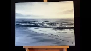 Seascape. Oil Painting time-lapse, How to Paint Ocean Waves