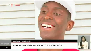 Justino Handanga - filhos agradecem apoio da sociedade