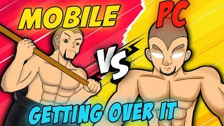 GETTING OVER IT : 🖥️ VS 📱 || Which one is harder !?