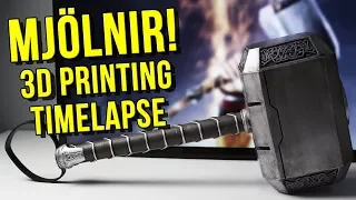 3D Printing Mjölnir Timelapse (Thor's Hammer)