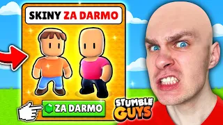 JAK (ŁATWO) ODBLOKOWAĆ ⚠️ NOWY *ŁYSY* SKIN (ZA DARMO) 🤑 przez BŁĄD GRY ‼️ w Stumble Guys! 😱