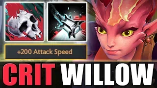 Insane Attack Speed Willow with PA Crits and Greater Bash | Dota 2 Ability Draft