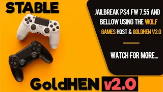 PS4 7.55 Jailbreak Using THE WOLF GAMES Host | GoldHEN 2.0b | JB 6.72/7.02/7.55
