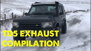 TD5 Exhaust Compilation / Popcorn / Straight pipe