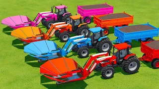 HARVESTING & TRANSPORT OLIVES WITH CASE TRACTORS - Farming Simulator 22