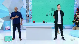 Quiz do Jogo Aberto é decidido em duelo de dança entre Denilson e Sgarbi