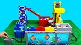 Building LEGO Marble run race GBC - Great Ball Contraption