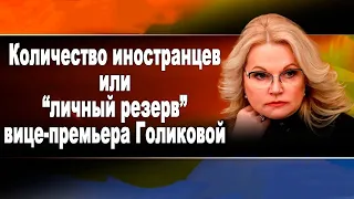 Количество иностранцев или "личный резерв" вице-премьера Голиковой