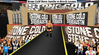 Stone Cold Steve Austin vs Brock Lesnar || One or One Match Epic Wrestlemania.