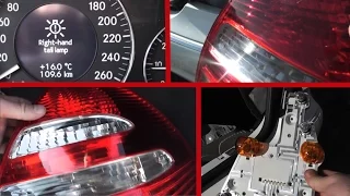 Mercedes W211 How to remove the rear lights and replace the faulty unit / Remove back headlight W211