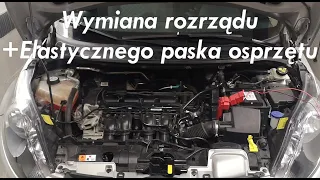 Wymiana paska rozrządu i  elastycznego FORD FIESTA MK6 1.4 96KM - w wlasnym garazu, drobne kłopoty..