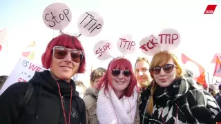 Stop TTIP & Ceta: NRW-Gewerkschaften in Berlin